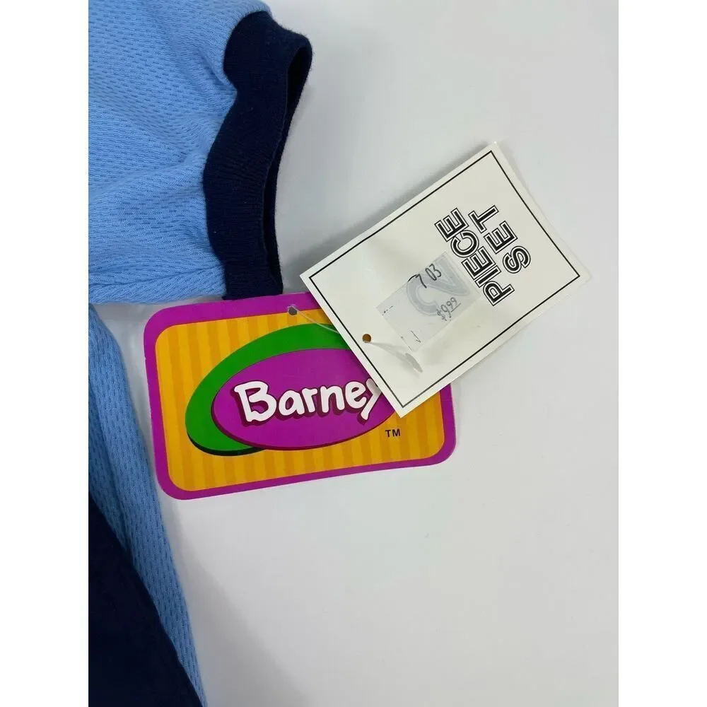 NWT 2002 Vintage Barney Kids Shirt and Shorts Set 4T Boy‎